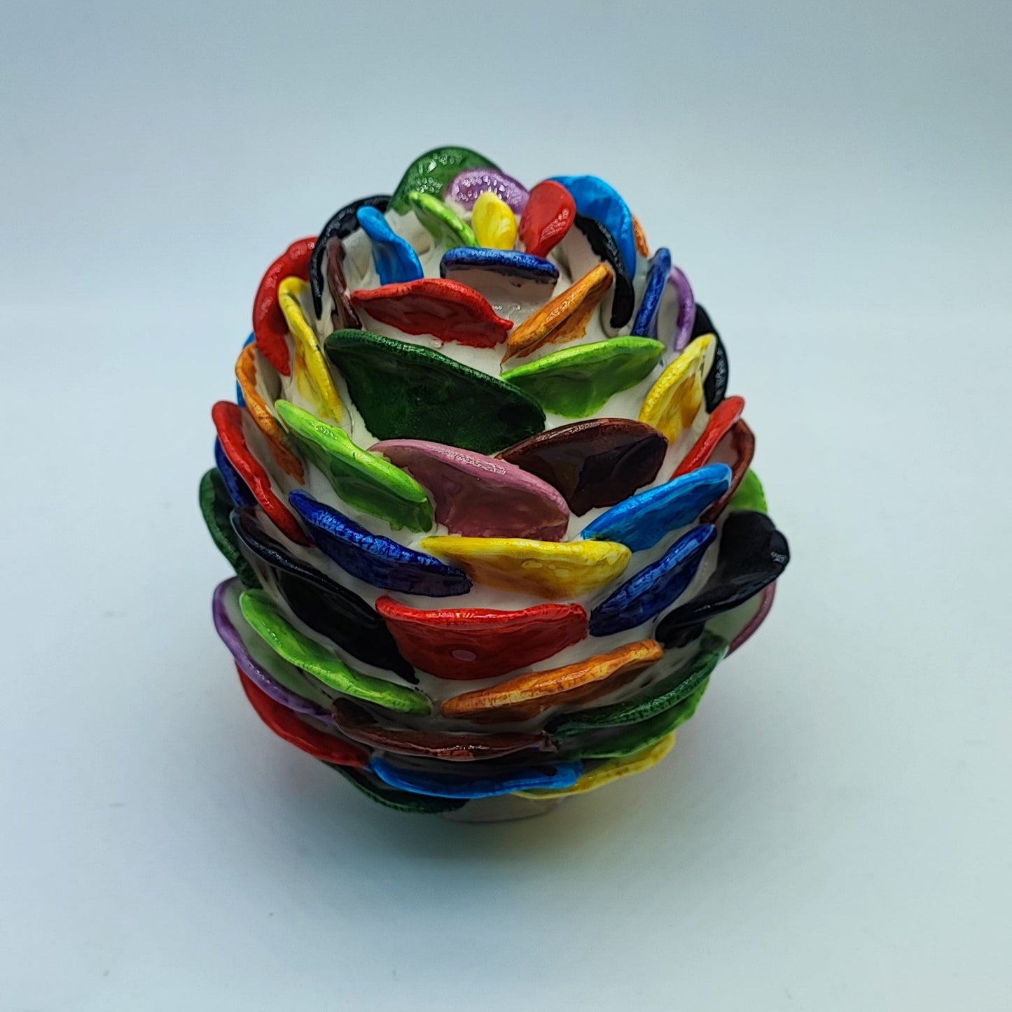 Handcrafted Caltagirone Pine Art