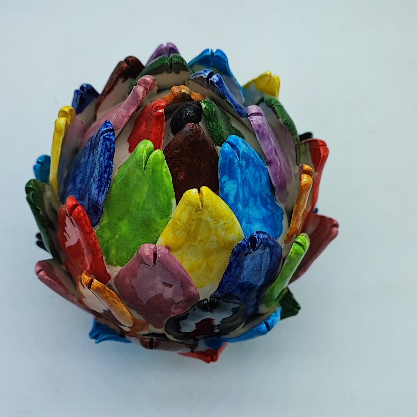 Handcrafted Caltagirone Pine Art