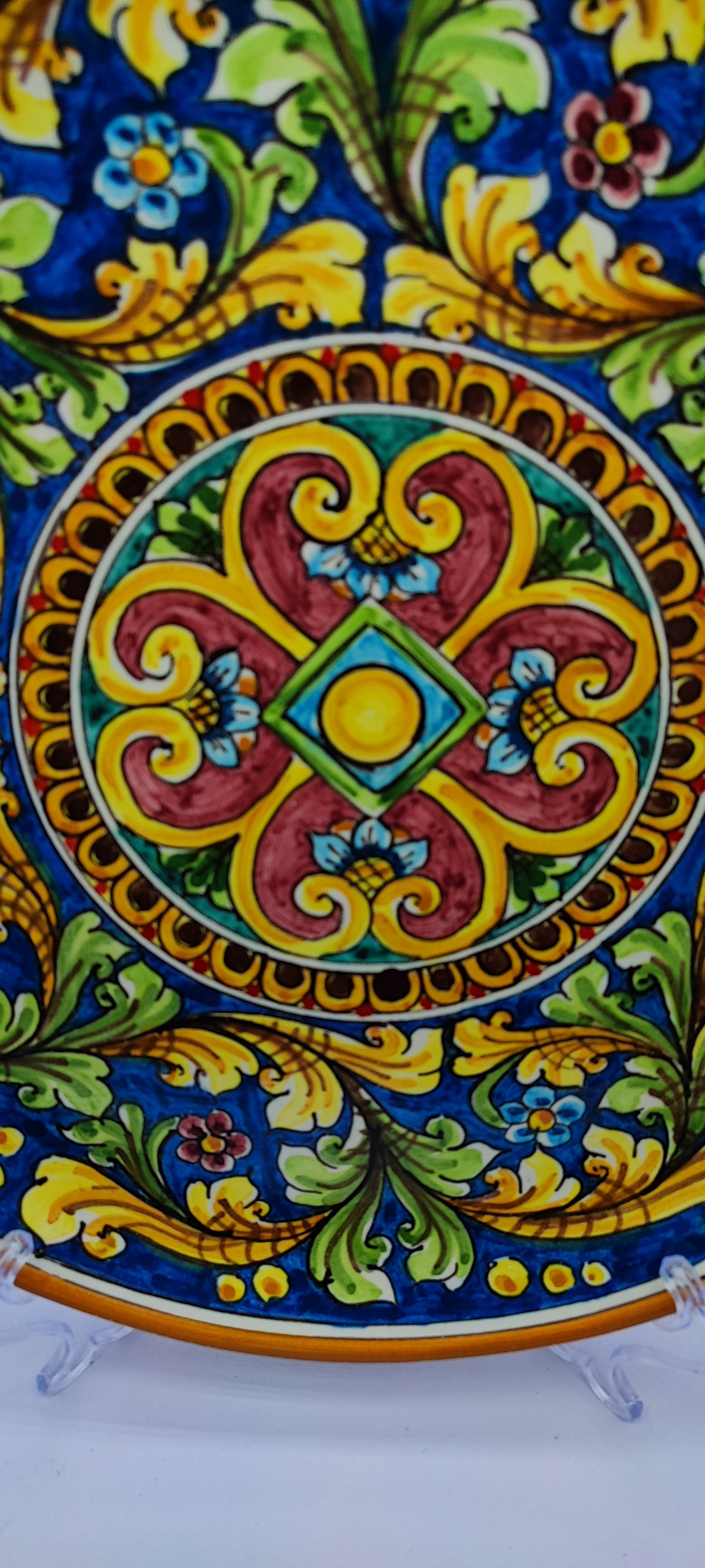 Caltagirone Ceramic handcrafted Baroque Plate