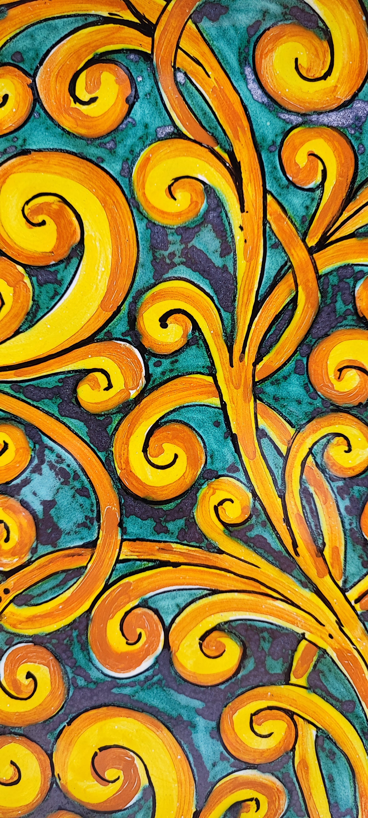 Elegant Caltagirone Ceramic Plates - Sicilian Art for a Unique Table Setting