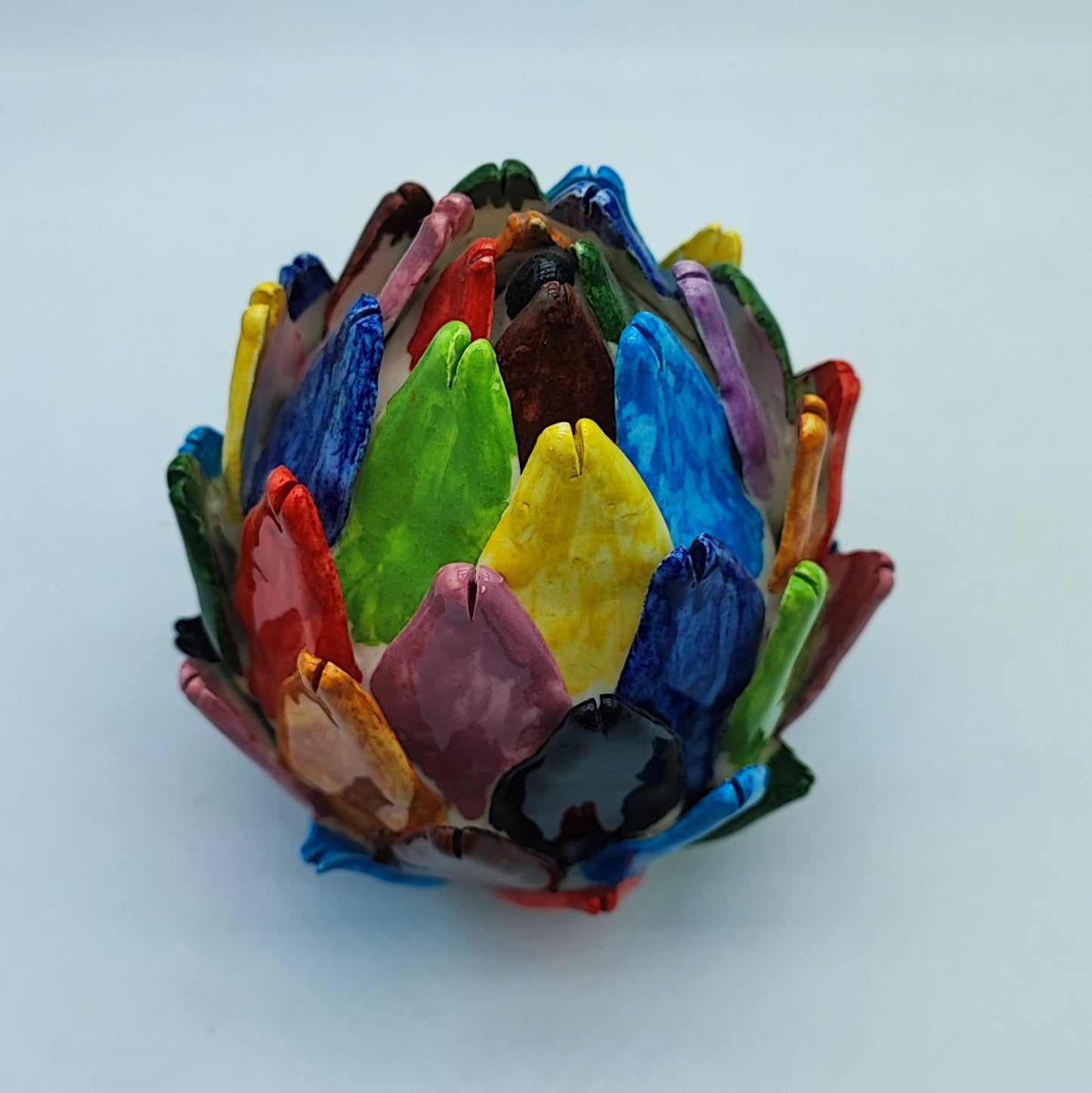 Hand-painted Caltagirone Artichoke Pine