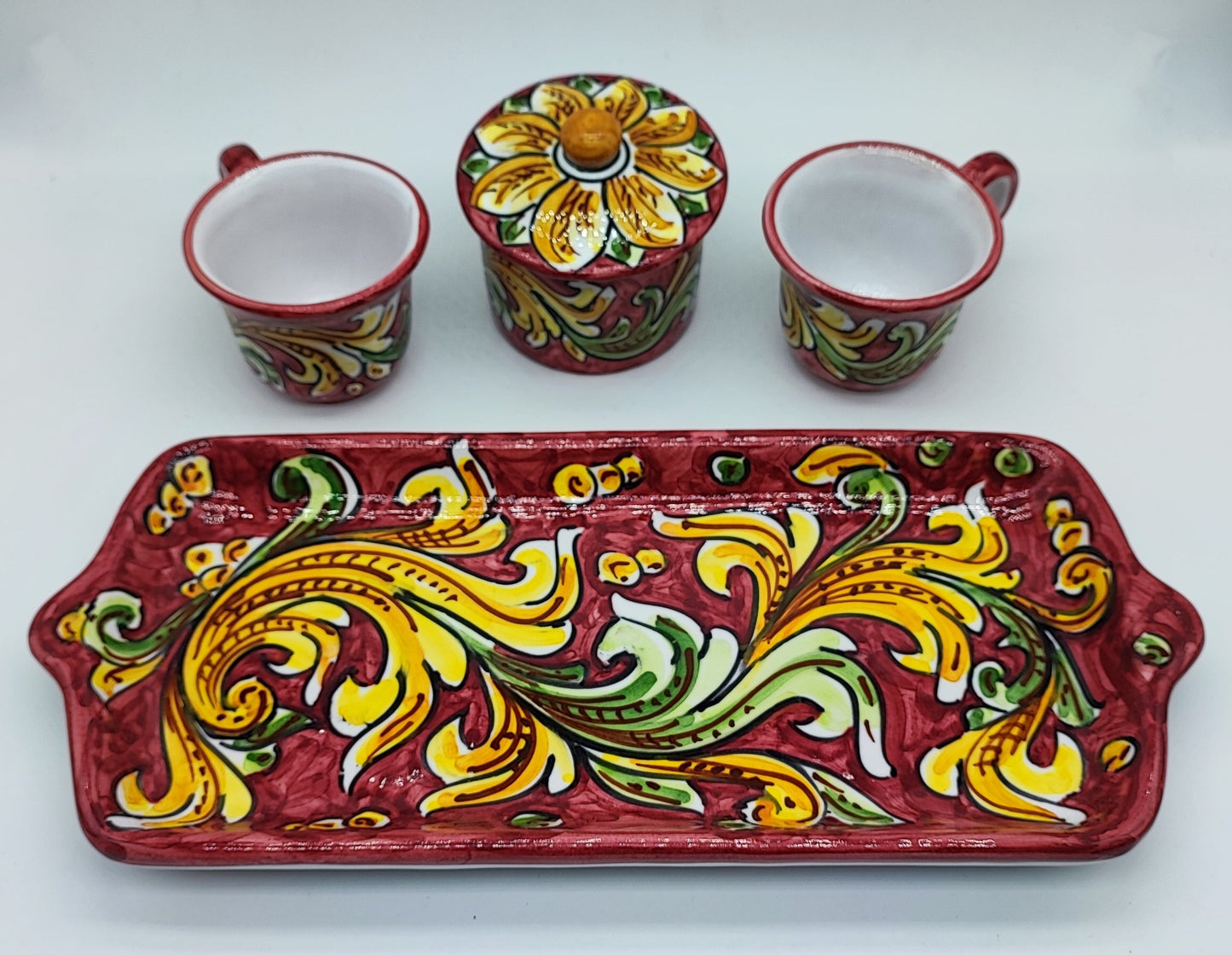 Sicilian pottery set