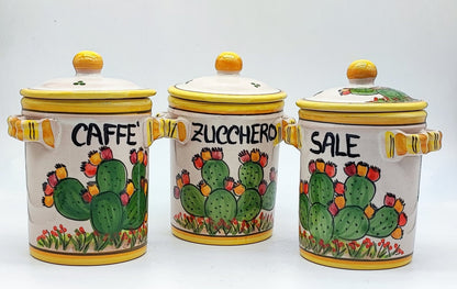 Barattoli ceramica Caltagirone