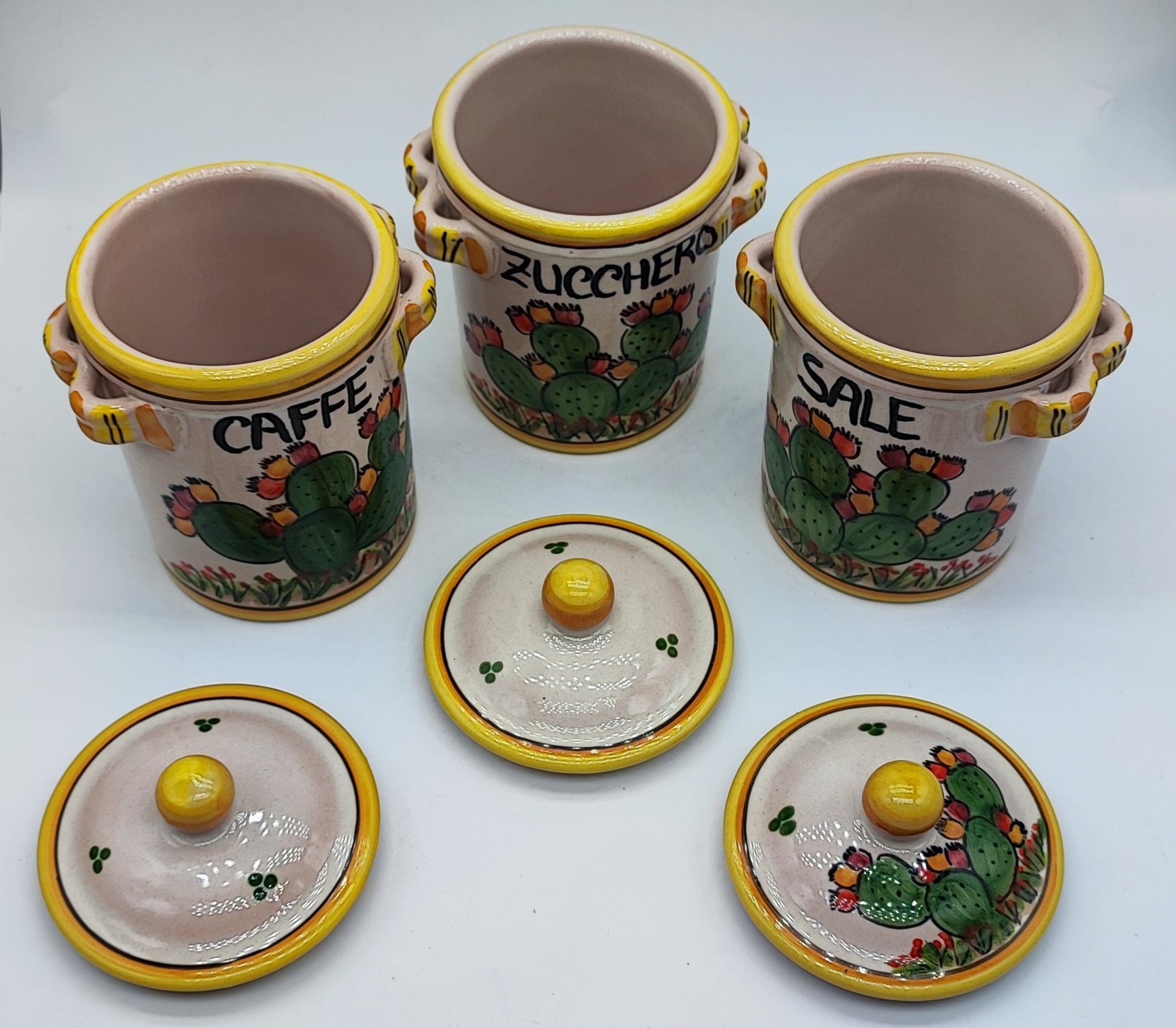 Barattoli zucchero caffè sale