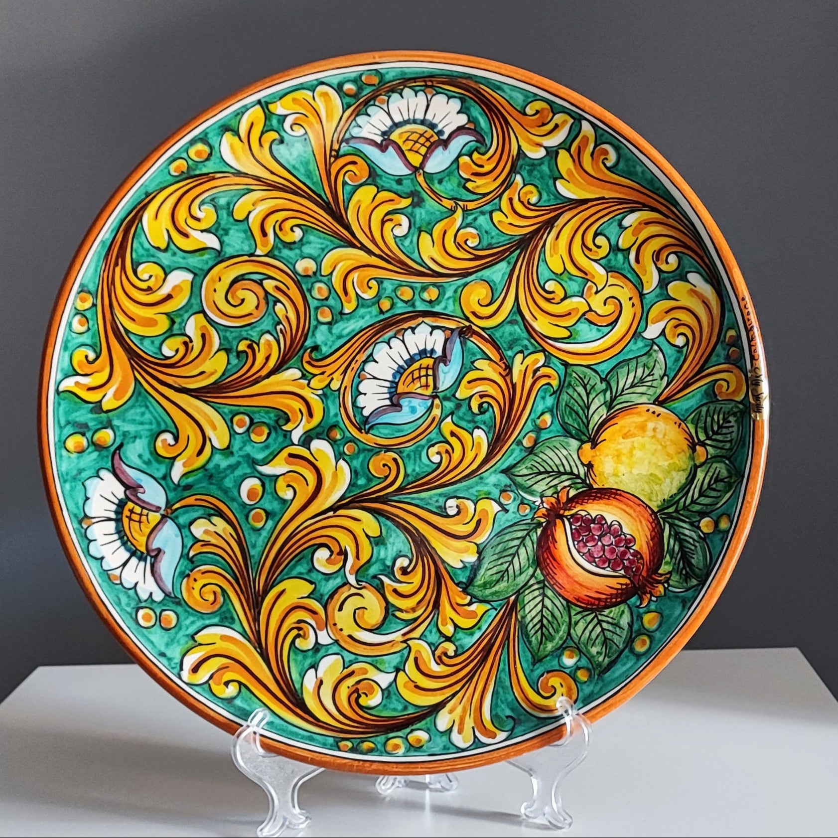 Italian Baroque Ceramic Plate