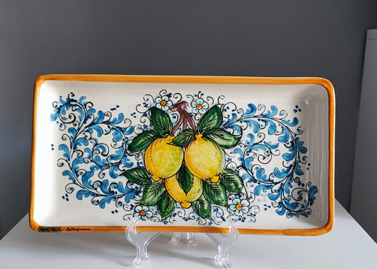 Italian Baroque Ceramic Tray