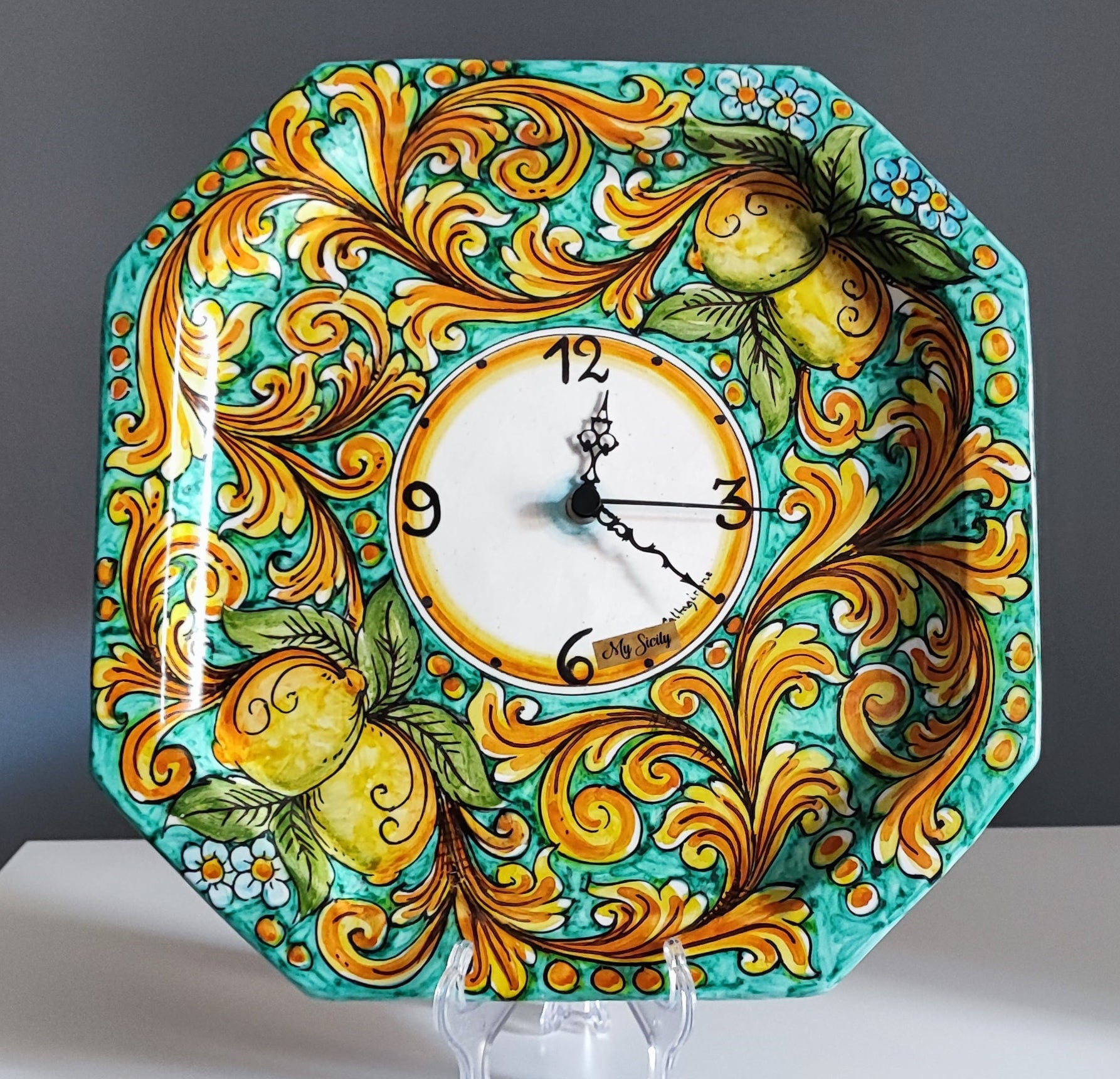Hand-Painted Clock