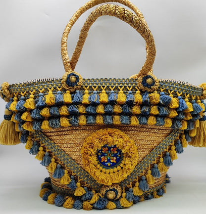 Coffa tipica della Ceramica di Caltagirone realizzata a mano 
