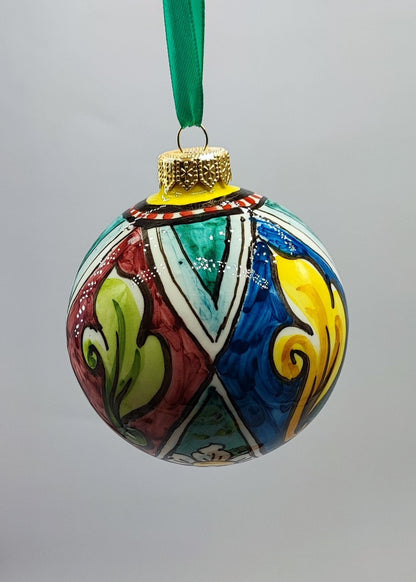 Ceramica di Caltagirone Xmas Tree Fruit Balls – Handcrafted Sicilian Elegance