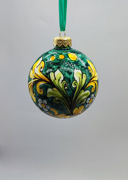 Ceramica di Caltagirone Xmas Tree Fruit Balls – Handcrafted Sicilian Elegance