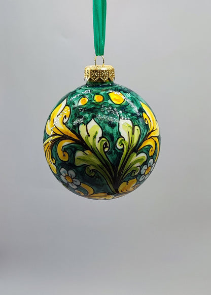 Ceramica di Caltagirone Xmas Tree Fruit Balls – Handcrafted Sicilian Elegance