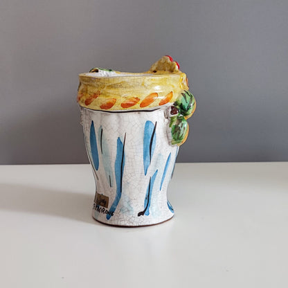 Testa di Moro da 14 cm con effetto screpolato e invecchiato