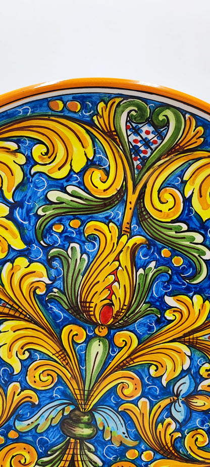 Elegant Caltagirone Ceramic Plates - Sicilian Art for a Unique Table Setting
