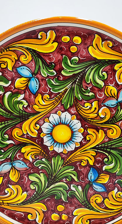 Elegant Caltagirone Ceramic Plates - Sicilian Art for a Unique Table Setting