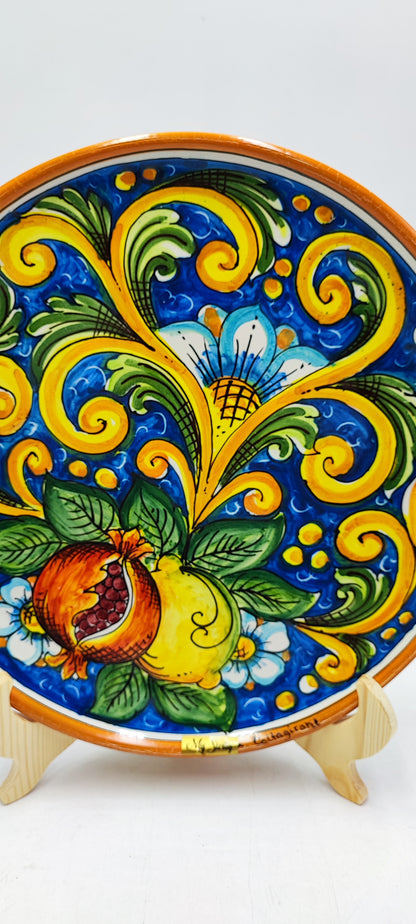 Elegant Caltagirone Ceramic Plates - Sicilian Art for a Unique Table Setting