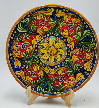 Elegant Caltagirone Ceramic Plates - Sicilian Art for a Unique Table Setting