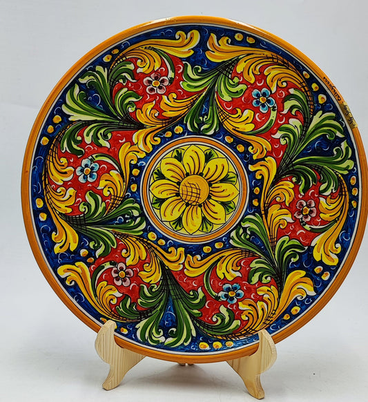 Elegant Caltagirone Ceramic Plates - Sicilian Art for a Unique Table Setting