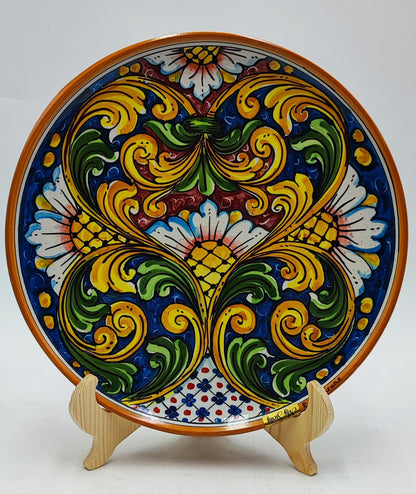 Elegant Caltagirone Ceramic Plates - Sicilian Art for a Unique Table Setting