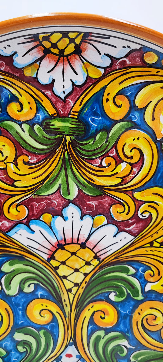 Elegant Caltagirone Ceramic Plates - Sicilian Art for a Unique Table Setting