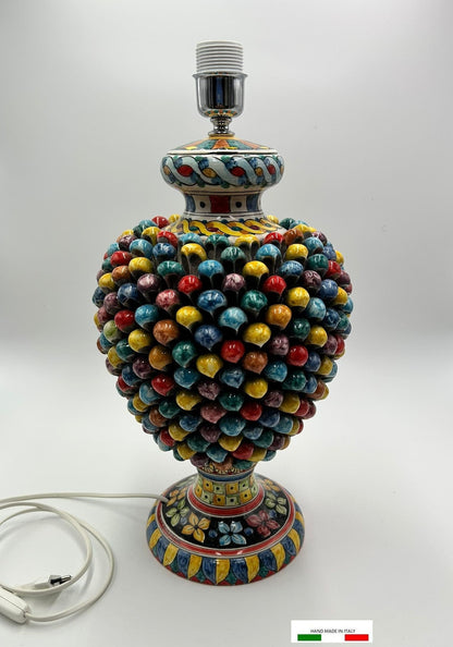 Lampada in ceramica siciliana fatta a mano 
